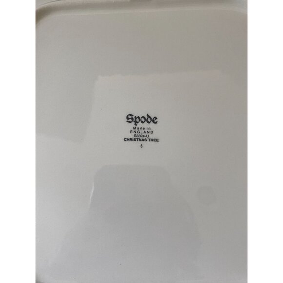 Spode Christmas Tree Square Cake Plate, S3324-U, Box Included - Picture 8 of 10
